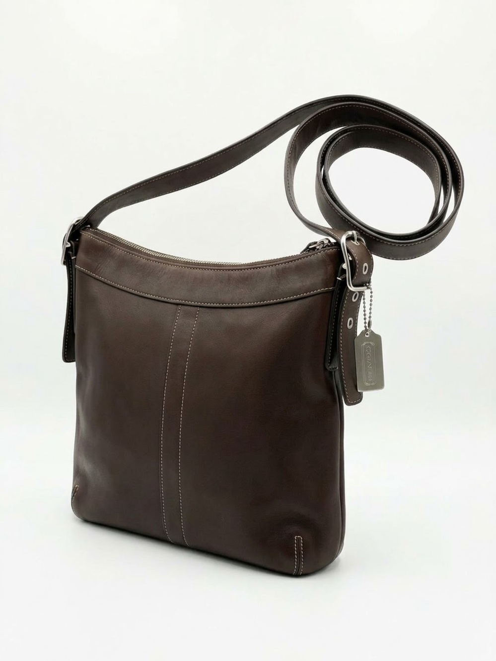 COACH Vintage Legacy Slim Duffle Crossbody Mahogany Leather